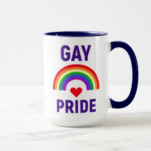 Mug Gay pride  Coeur et arc-en-ciel