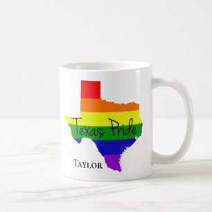 Mug Gay pride du Texas Rainbow LGBTQ Monogram