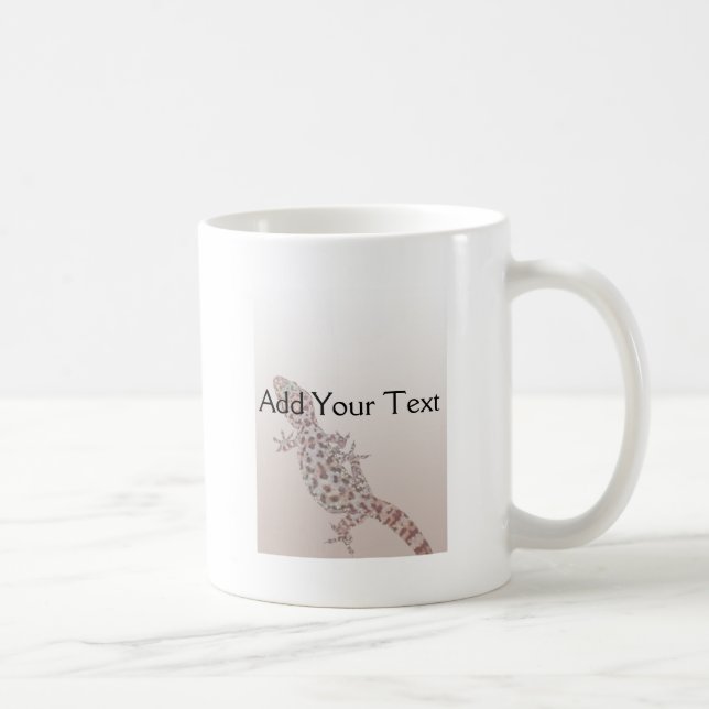 Mug Gecko repéré par léopard sur le sable (Droite)