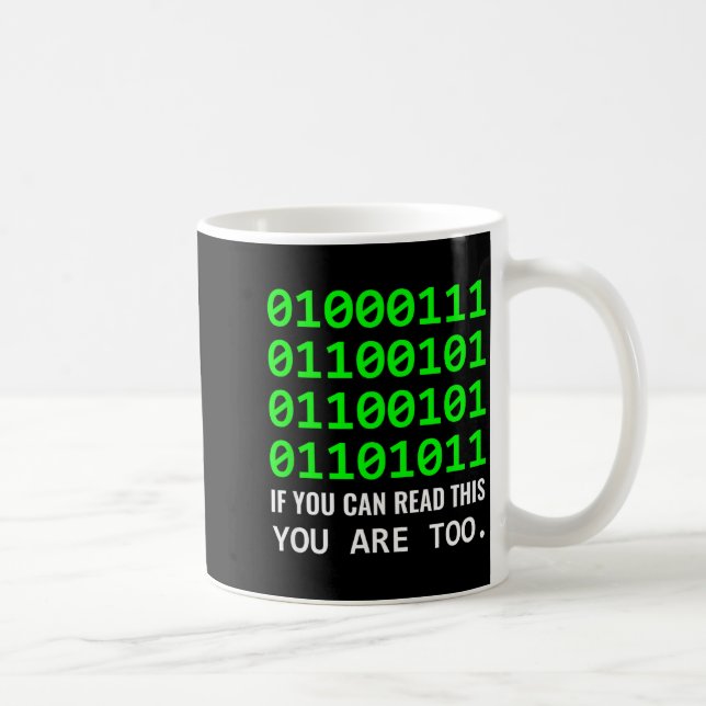 Mug Geek Computer Binary Code Software Developer  (Droite)
