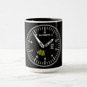 Mug Geek de l'aviation pilote Altimeter