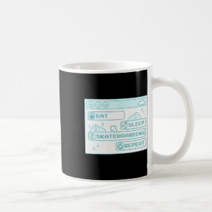 Mug Géek Informatique Manger Dormir Skateboard Répéter