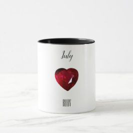 Mug Gemstone de rubis à café rouge juillet Birthstone