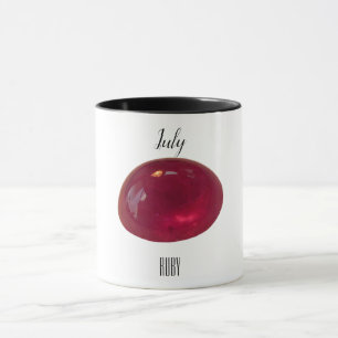Mug Gemstone de rubis à café rouge juillet Birthstone