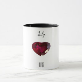 Mug Gemstone de rubis à café rouge juillet Birthstone