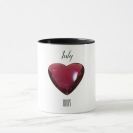 Mug Gemstone de rubis à café rouge juillet Birthstone