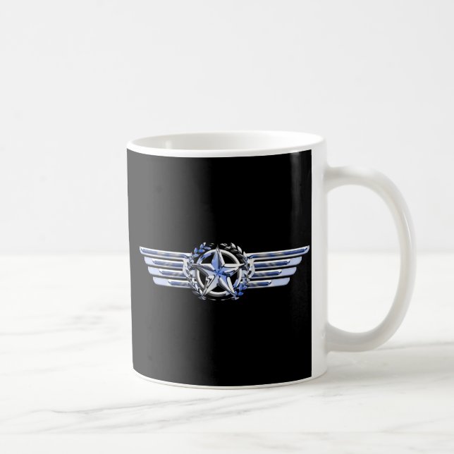 Mug Général Air Pilot Chrome Comme Star Wings Black (Droite)