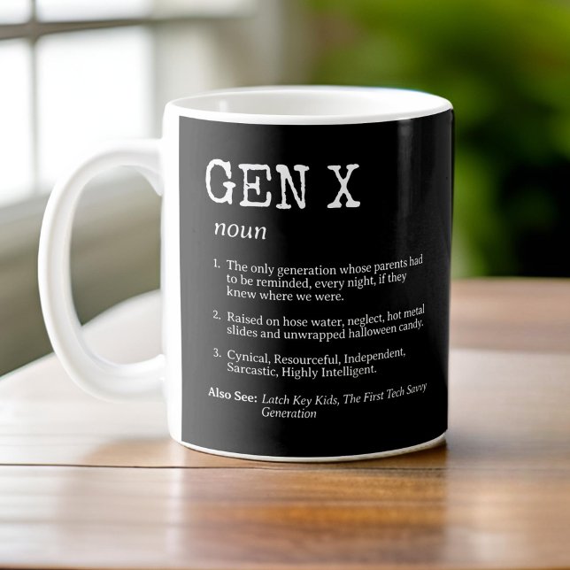 Mug Génération X Funny Definition (Créateur téléchargé)