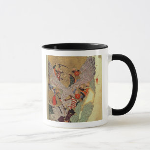 Mug Genghis Khan (c.1162-1227) combattant les Chinois