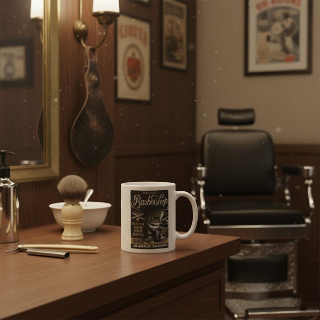 Mug Gentlemen’s Barbershop Retro Haircuts Shaves (Créateur téléchargé)