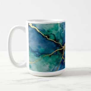 Mug Géode Océanique Encre Alcoolique Veines Dorées