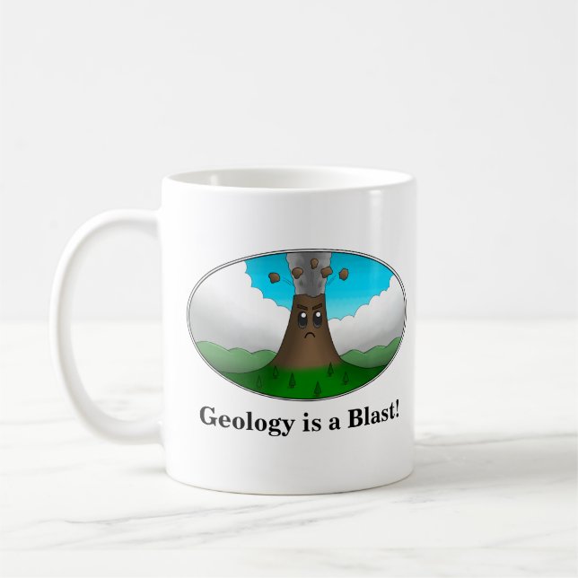 Mug Geology est Blast ! Dessin animé volcano (Gauche)