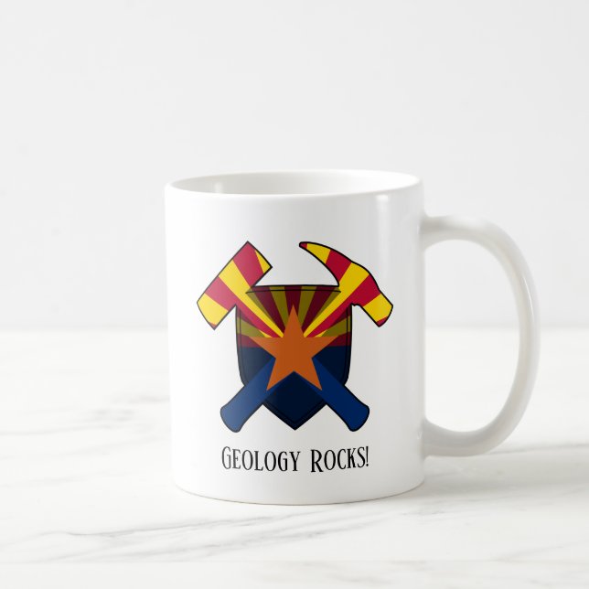 Mug "Geology Rocks" Arizona State Flag Marmer Logo (Droite)