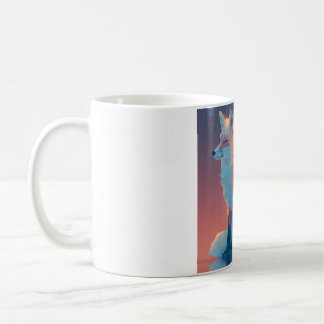 Mug Geometric Wolf Silhouette |Modern Polygon Wildlife
