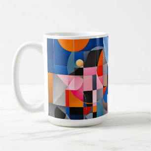 Mug Géométrie douce : teintes de bleu et de rose en Ab