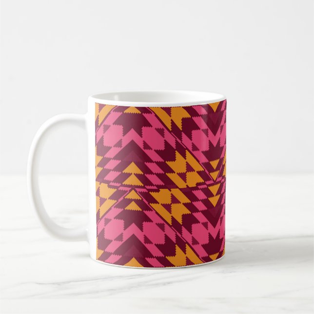 Mug Géométrie intemporelle : Motif sans couture (Gauche)