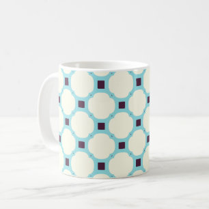 Mug Géométrique 010 neutre et bleu