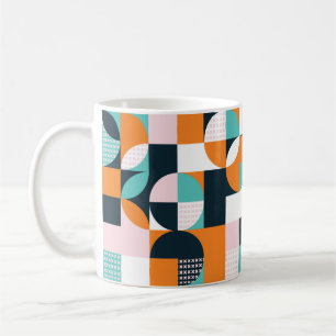 Mug Géométrique Abstraite : Effet 3D coloré.