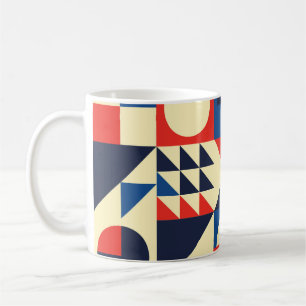 Mug Géométrique du milieu du siècle : Motif rétro funk