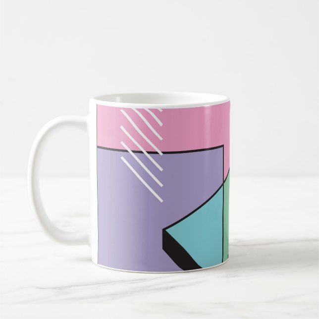 Mug Géométrique postmoderne : composition Abstraite (Gauche)