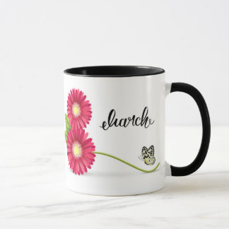 Mug Gerbera Fleurs et Papillon