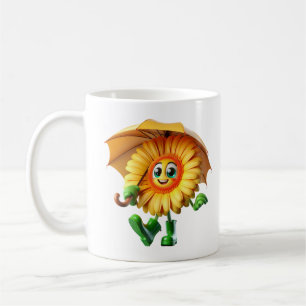 Mug Gerbera sous un parapluie