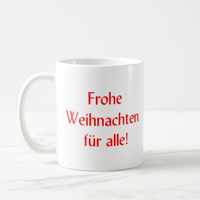 Mug german frohe Weihnachten fur alle (Gauche)
