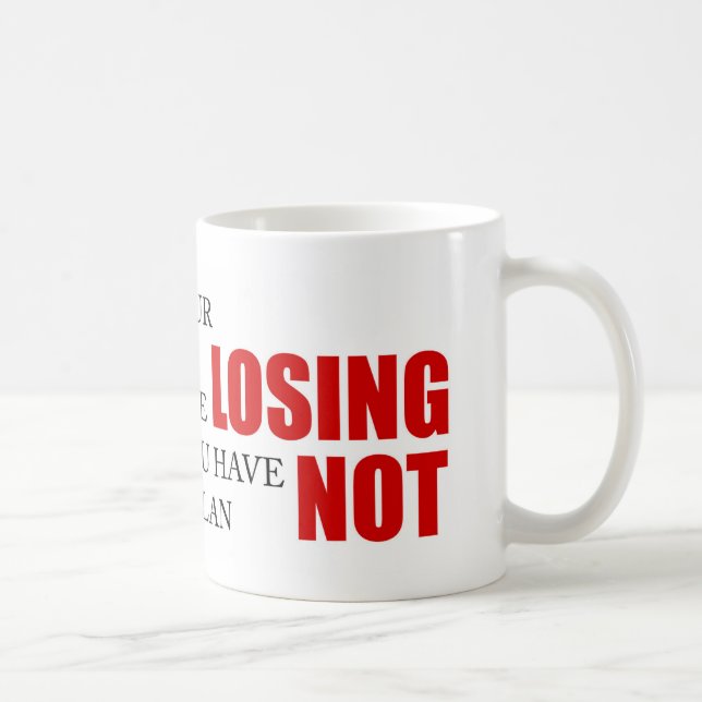 Mug Gestion des projets drôle disant la tête perdante (Droite)