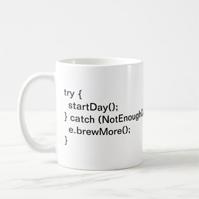 Mug Gestionnaire d'exceptions de café (Gauche)