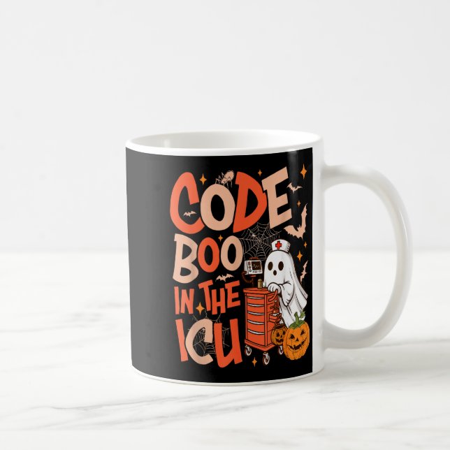 Mug Ghost Code Boo In The Icu Nursing Nurse Halloween  (Droite)