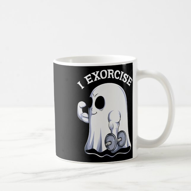 Mug Ghost I Exorcize Fun Gym Exercice entraînement Éff (Droite)