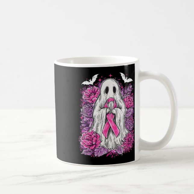 Mug Ghost Ribbon Sensibilisation au cancer du sein Hal (Droite)