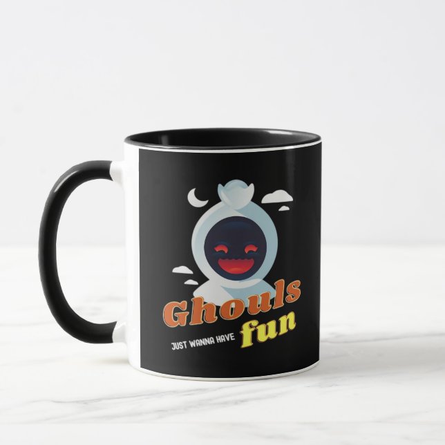 Mug Ghouls veut juste s'amuser Halloween & Citation (Gauche)