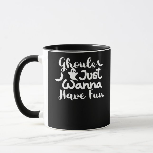 Mug Ghouls veut juste s'amuser Halloween style Sloth (Gauche)