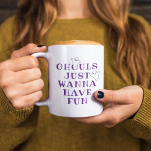 Mug Ghouls veut juste s'amuser Halloween violet