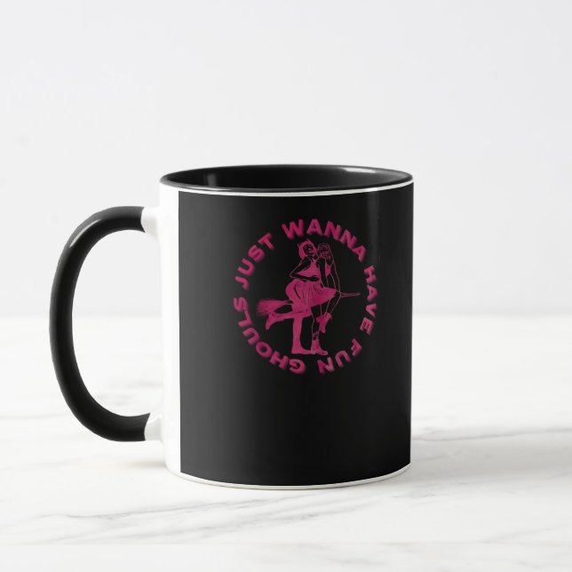 Mug Ghouls veut juste s'amuser - Retro design Éffrayan (Gauche)