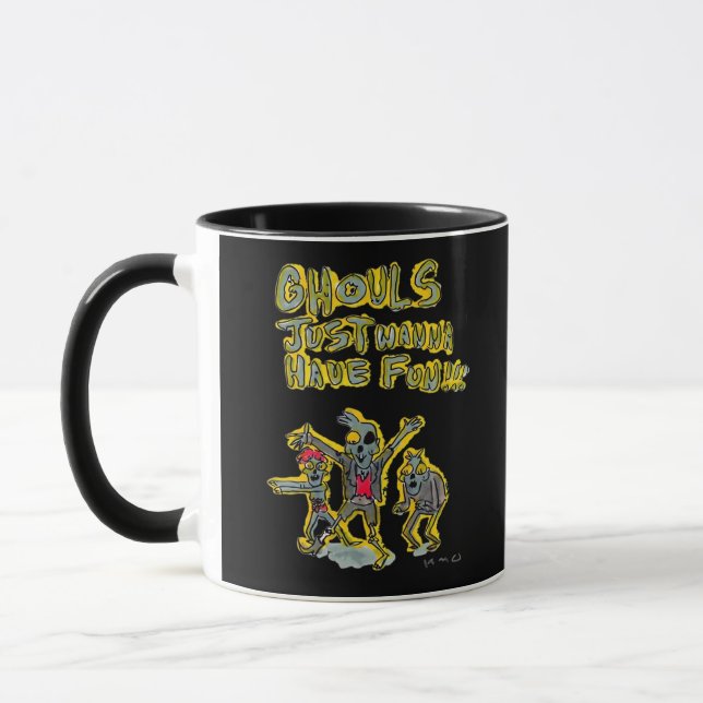 Mug Ghouls veut juste s'amuser Slogan Éffrayant (Gauche)