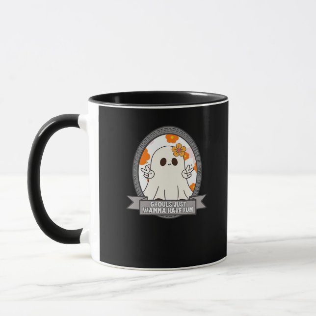 Mug Ghouls veut juste s'amuser Sloth Halloween (Gauche)