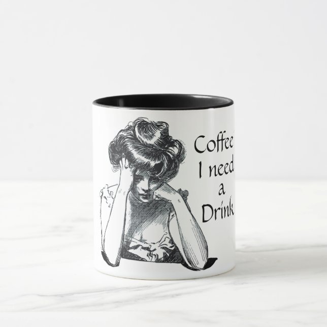 Mug Gibson fille victorienne J'ai besoin de boire une  (Centre)