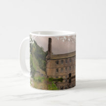 Gibson Mill Reflection - Distressed Watercolour