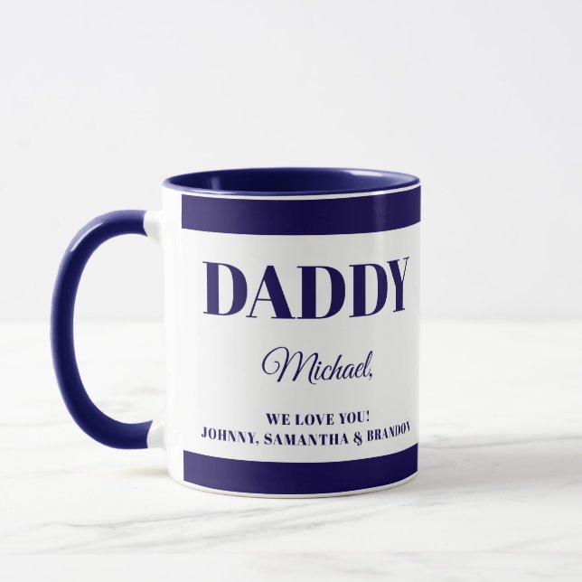 Mug Gift for Daddy with  Names  (Gauche)