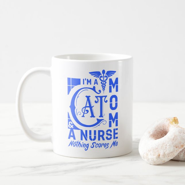 Mug Gifts for Nurse Cat Mom (Avec donut)