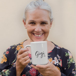 Mug Gigi écriture noire établie
