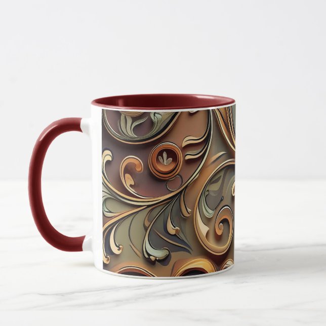 Mug Gilded Baroque Scrollwork  (Gauche)