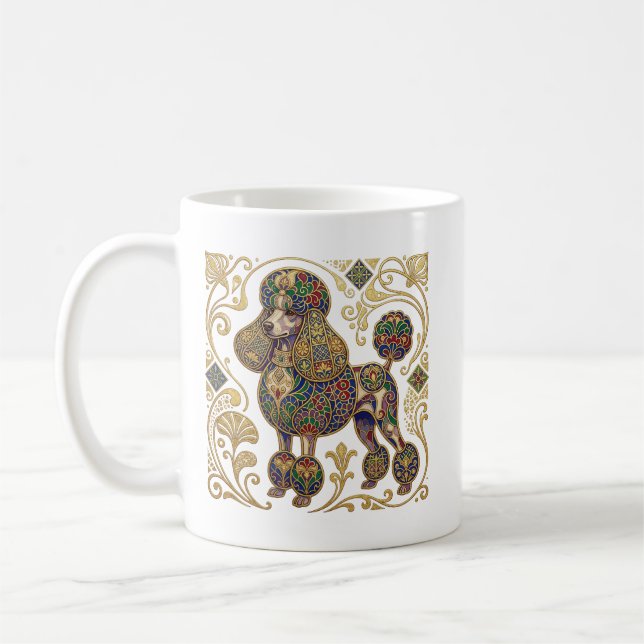 Mug Gilded Splashes: Viennese Secession Poodle (Gauche)