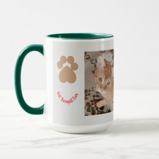 Mug Ginger kitten 2 photos, best therapist, 