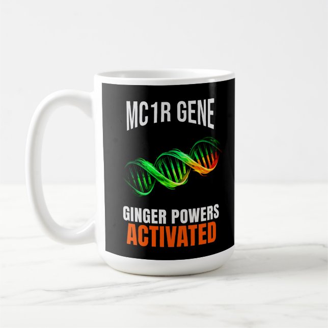 Mug Ginger Powers Activated DNA Mutant Funny Redhead (Gauche)