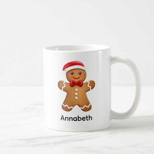Mug Gingerbread Man Holiday Cookie Personnalisé (Droite)