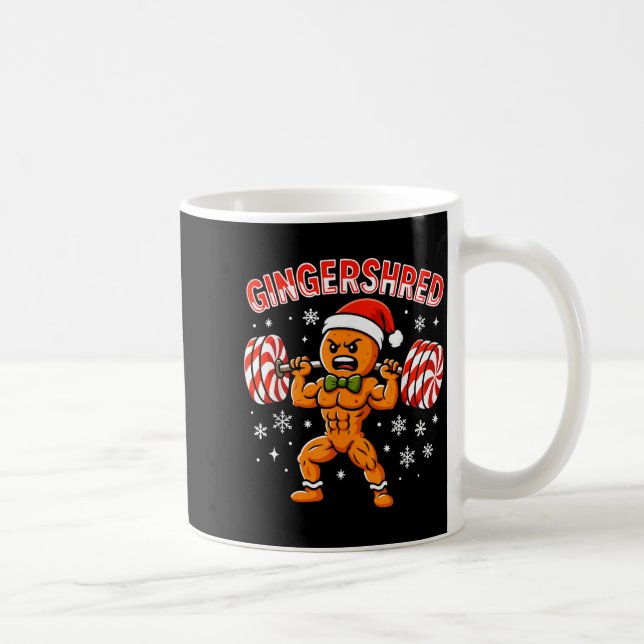 Mug Gingershred Funny Gingerbread Man Gym Bodybuilding (Droite)