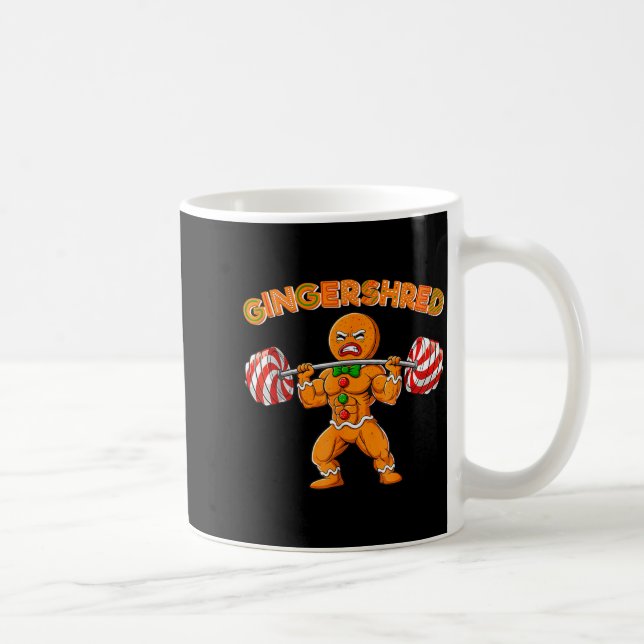 Mug Gingershred Funny Gingerbread Man Gym Bodybuilding (Droite)